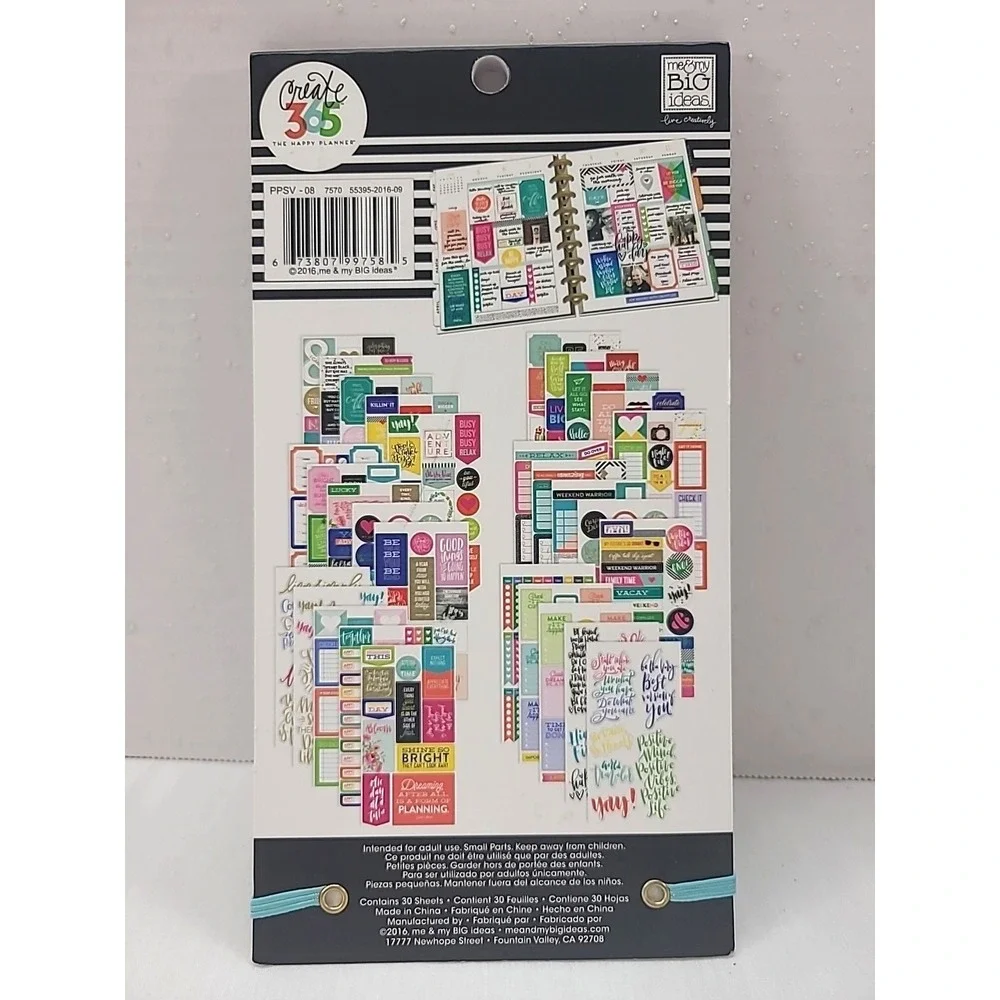 Happy Planner QUOTES 424 Pieces BRAND NEW 30 Pages of Stickers 3 Missing